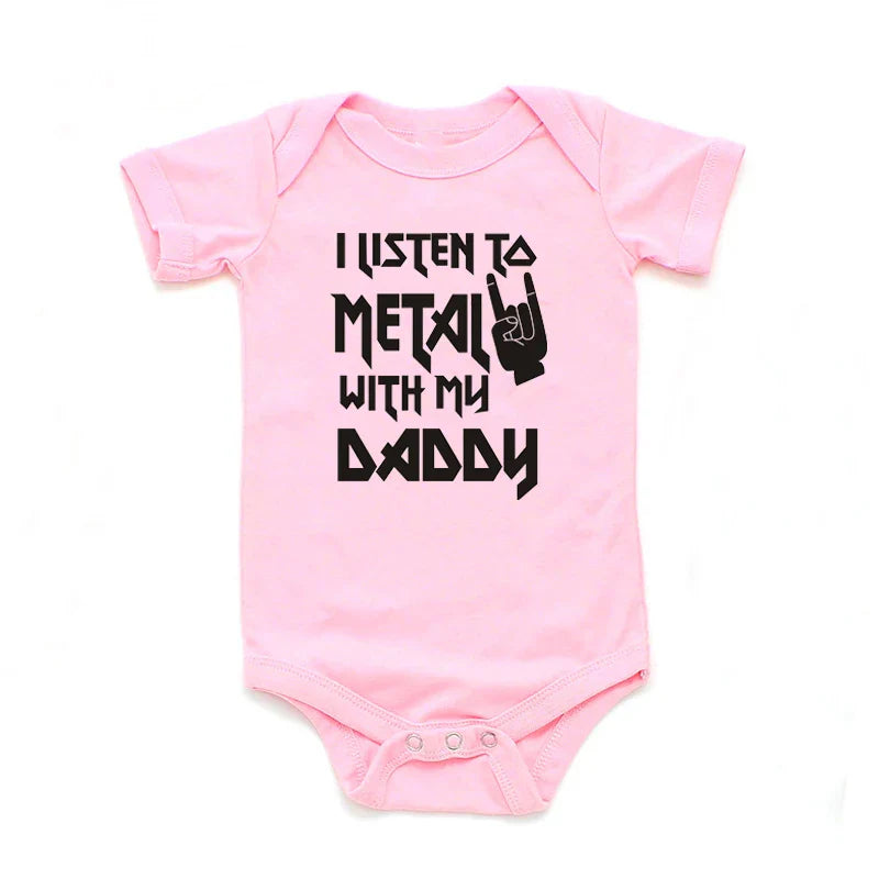 Cute Metal Music Baby Onesie