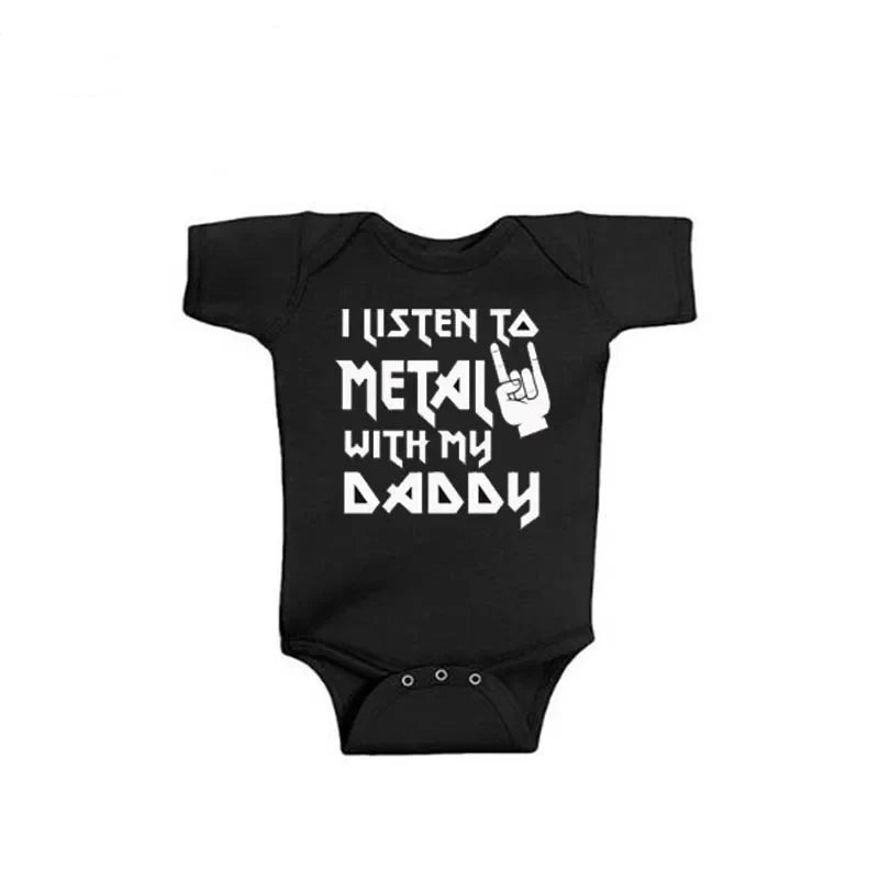 Cute Metal Music Baby Onesie