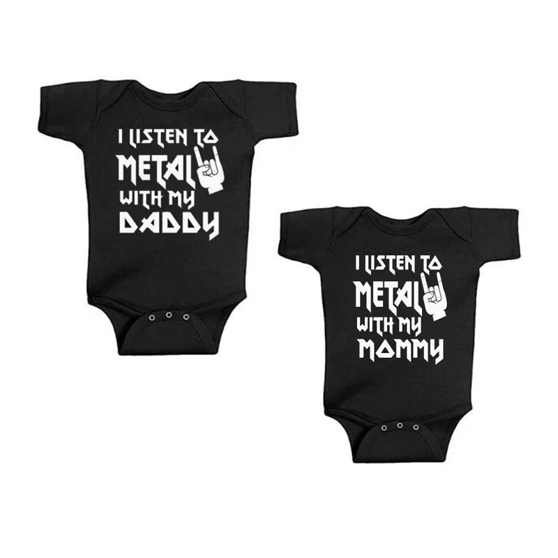 Cute Metal Music Baby Onesie