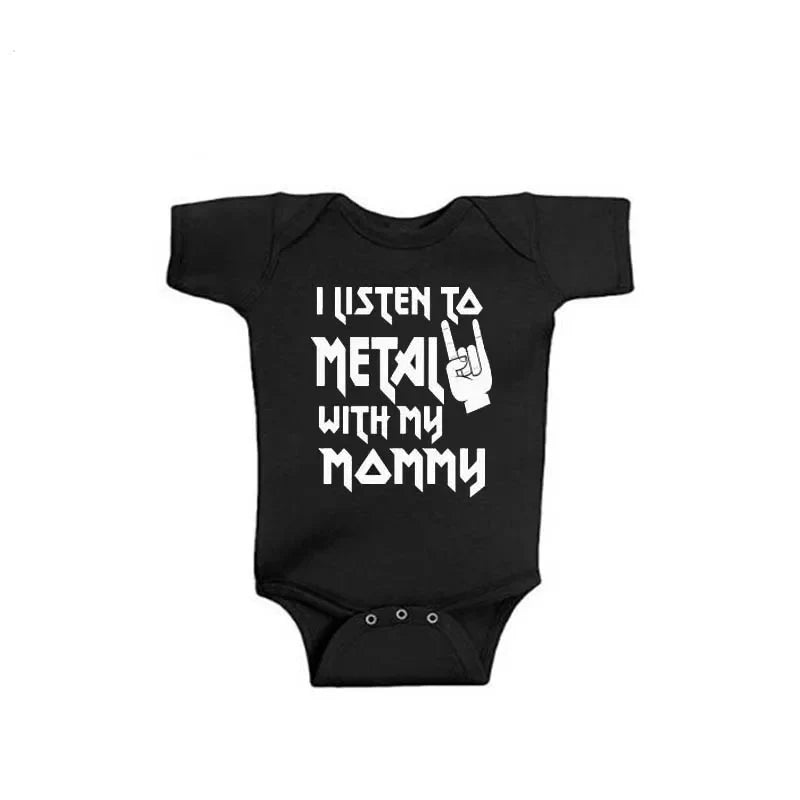 Cute Metal Music Baby Onesie