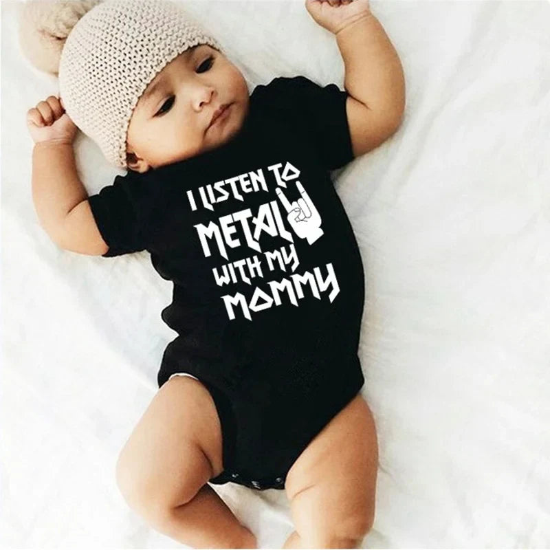 Cute Metal Music Baby Onesie