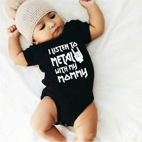 Cute Metal Music Baby Onesie